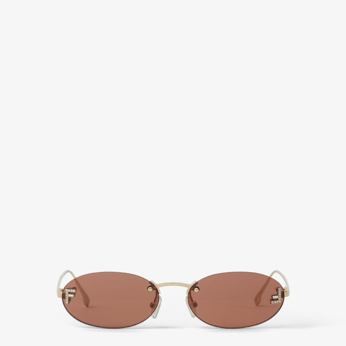 First Crystal Fashion Show women's brown sunglasses