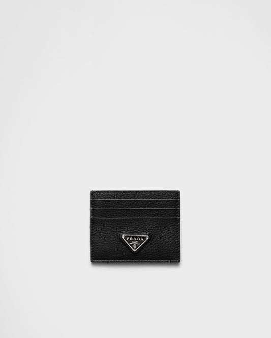Portacarte in pelle nero