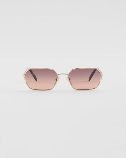 Sunglasses with Triangle Logo with Caramel Gradient Lenses