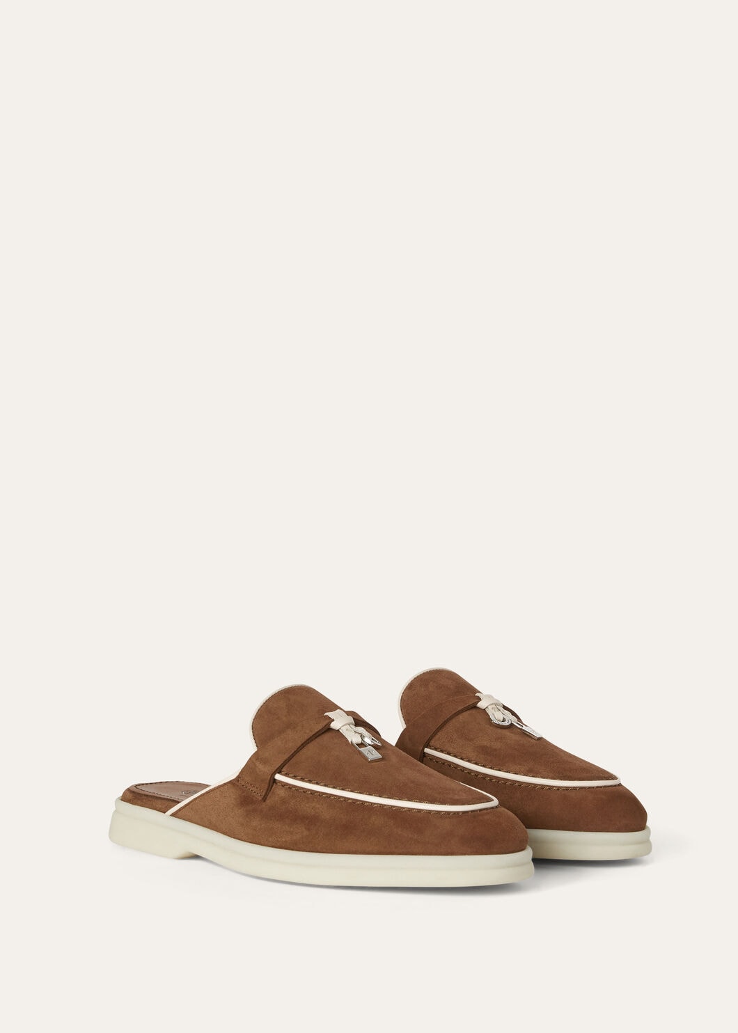 Babouche Charms Walk in pelle scamosciata marrone