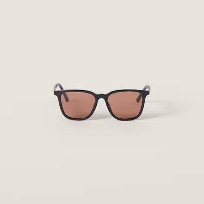 Miu Regard Sunglasses Chocolate Square Lined Lenses