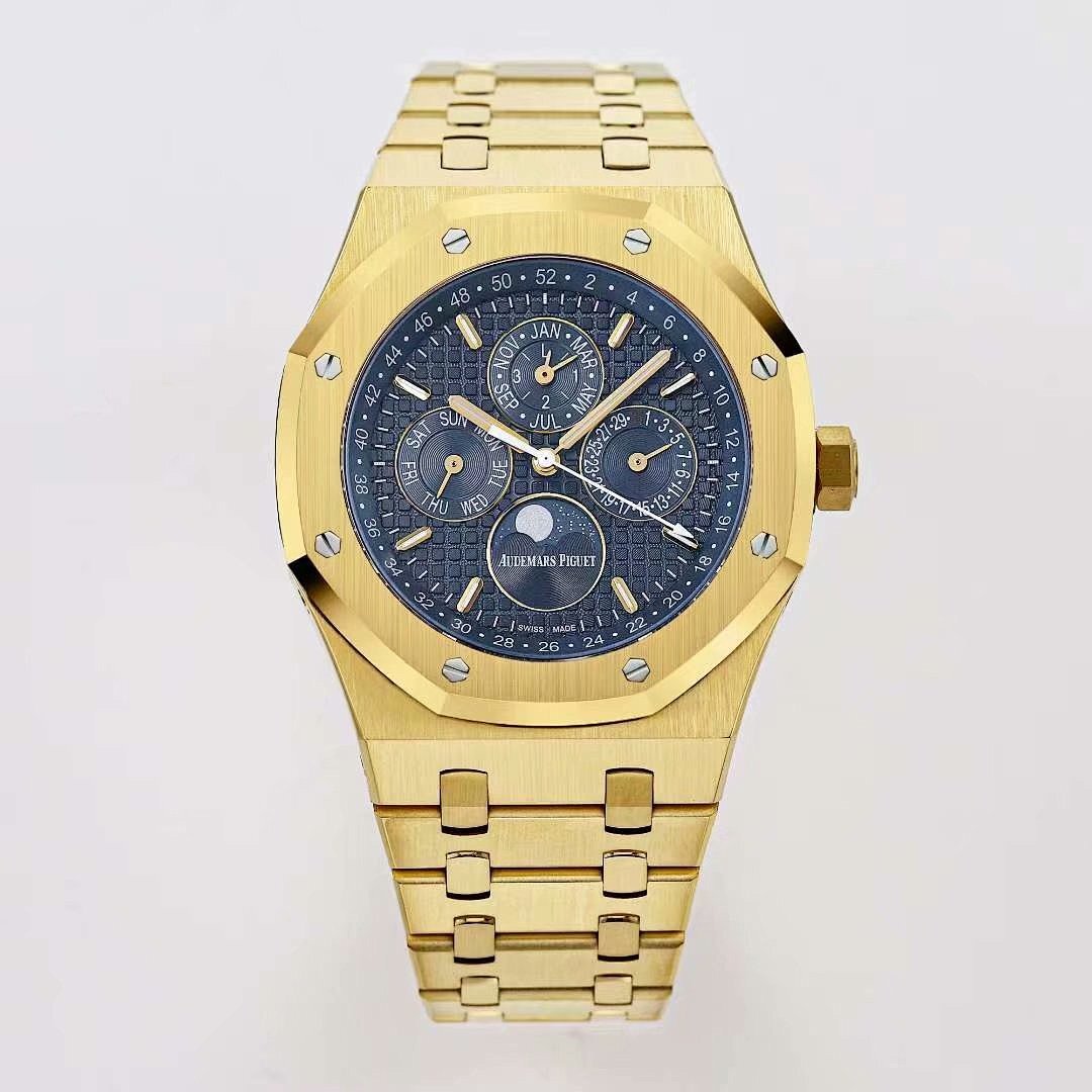 AP Royal Oak Perpetual Calendar Yellow Gold Blue Dial