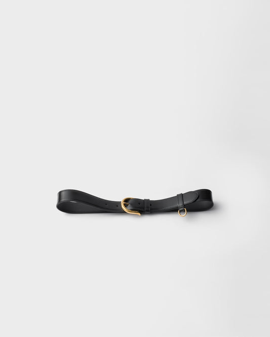 Cintura in pelle nera donna