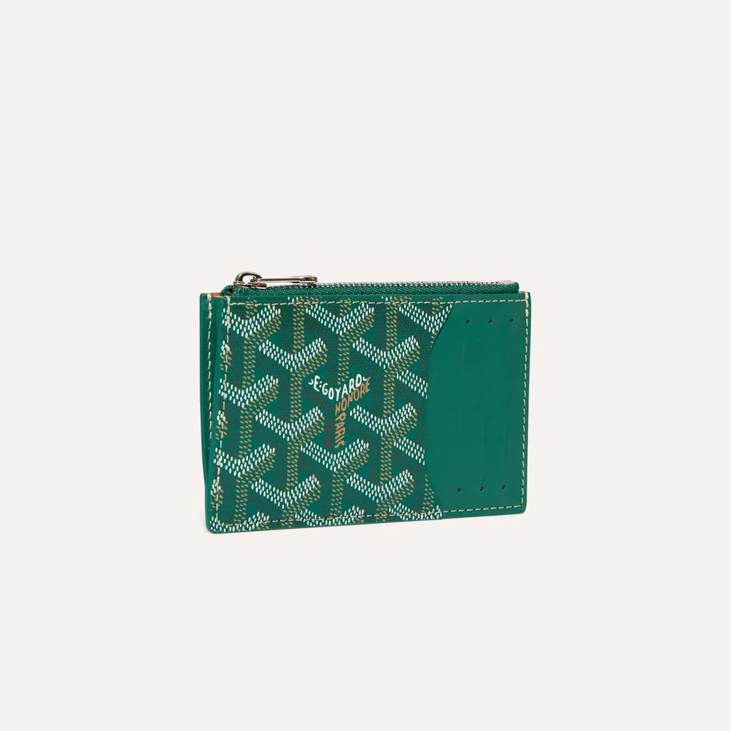Bourbon zipped card holder Green