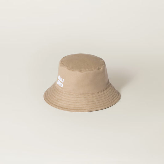 Cappello da pescatore in drill Kaki/Bianco