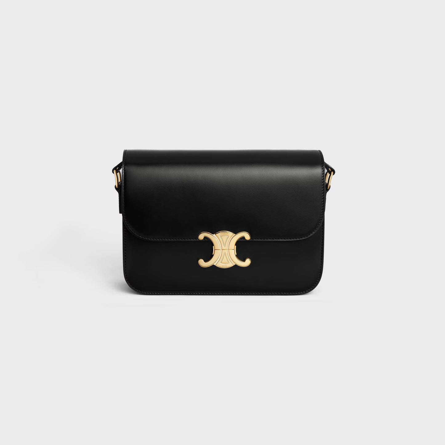Borsa Teen Triomphe in pelle di vitello lucida Nero