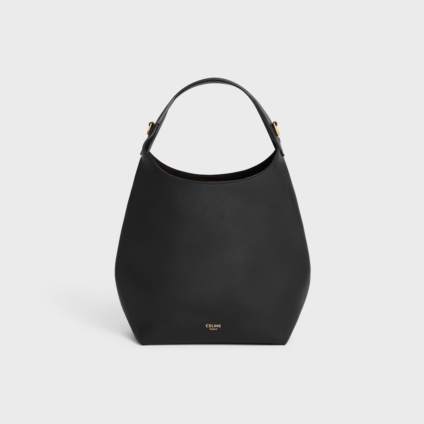 HOBO PICCOLA IN MORBIDA PELLE DI VITELLO LISCIA NERO
