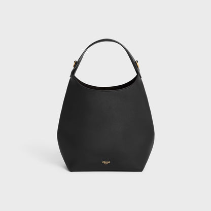 HOBO PICCOLA IN MORBIDA PELLE DI VITELLO LISCIA NERO