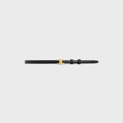 Cintura Triomphe da 13 MM in pelle Taurillon nero donna
