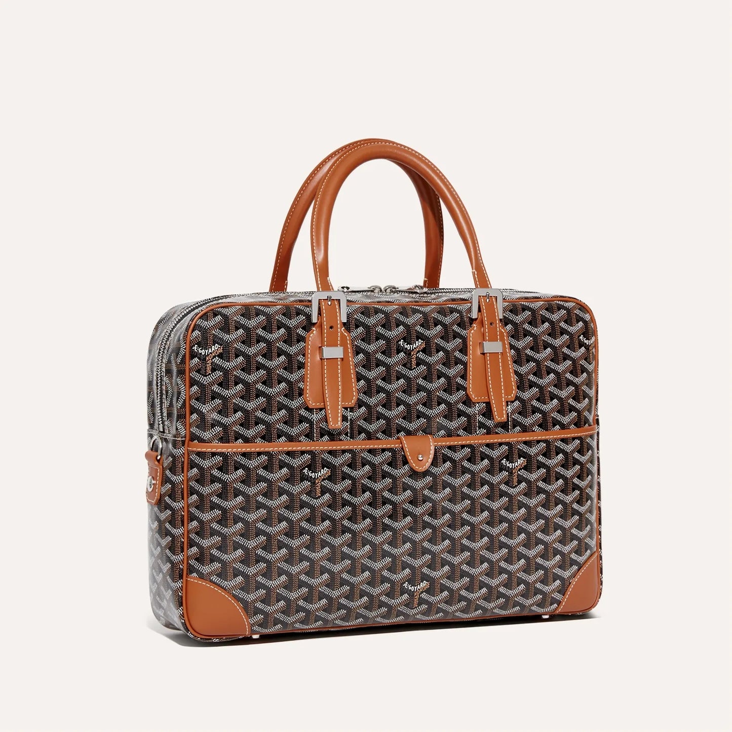 Ambassade MM Document Case Black & Tan