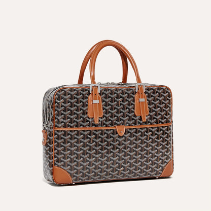Ambassade MM Document Case Black & Tan