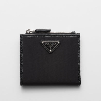 Small black Re-Nylon wallet
