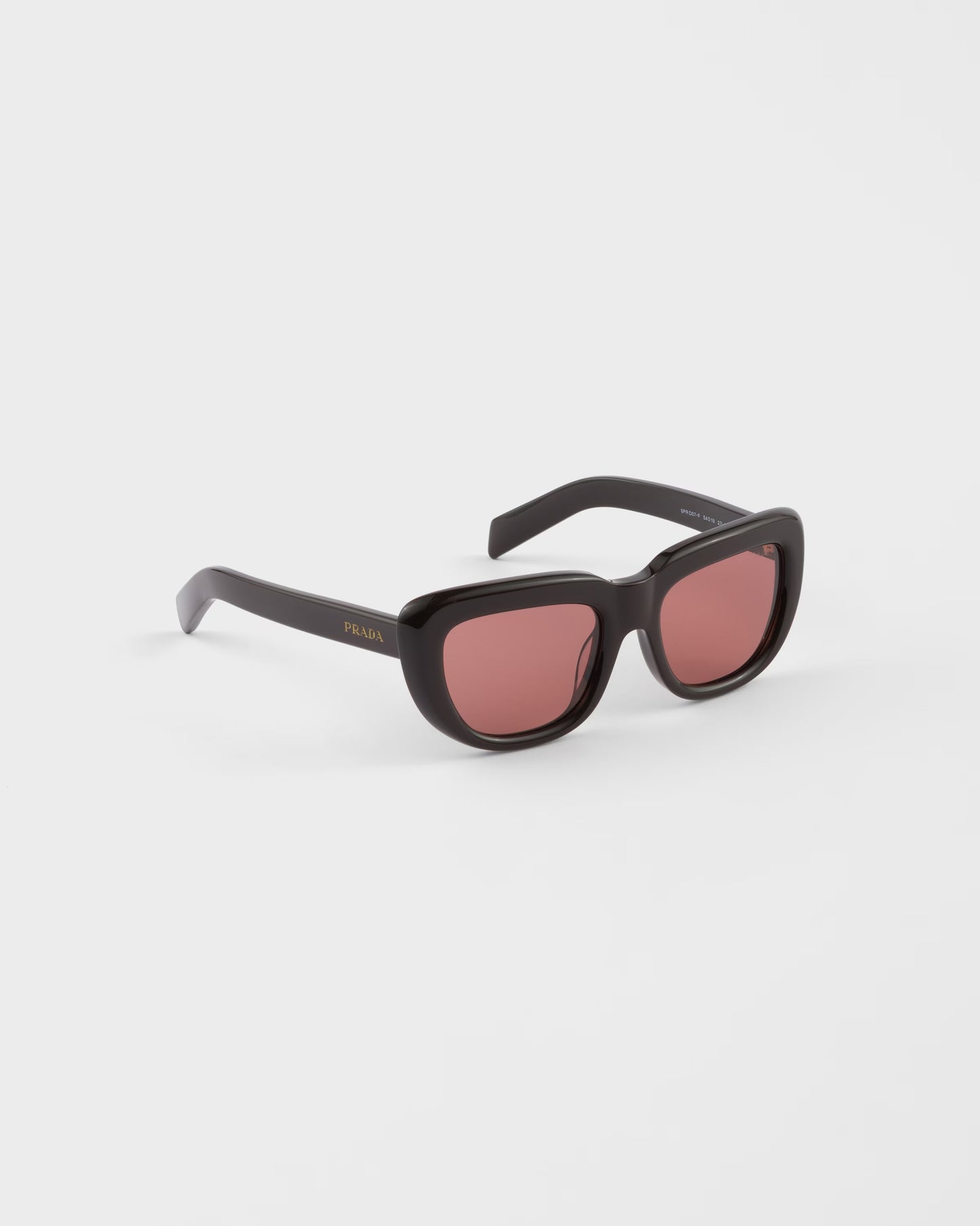 Black rectangular acetate sunglasses with Cigar Lenses
