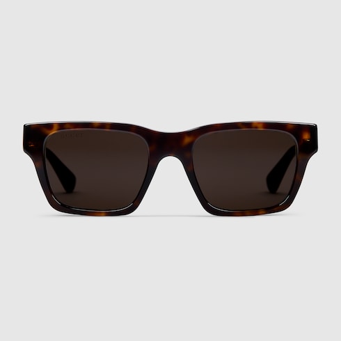 Braune rechteckige Herren-Sonnenbrille