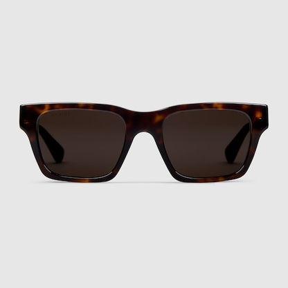 Braune rechteckige Herren-Sonnenbrille