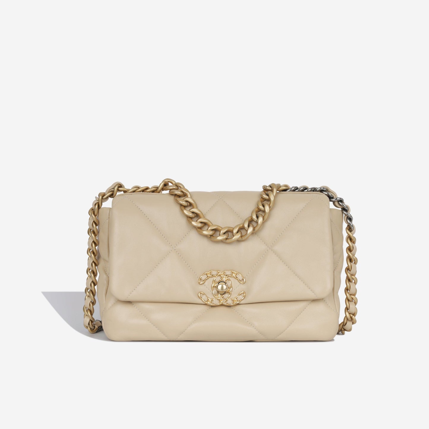 19 Small Flap Bag Beige