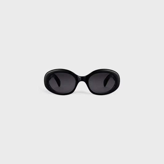 Occhiali da sole Triomphe 01 in acetato nero donna
