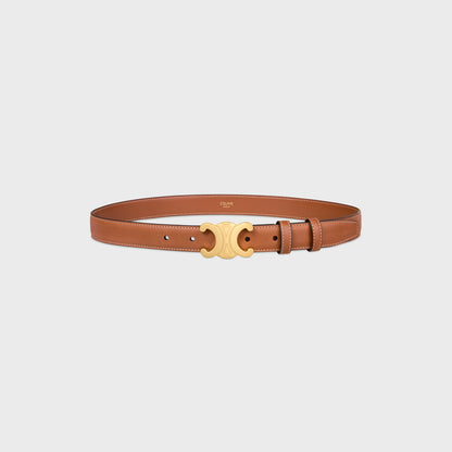 Cintura Triomphe da 18 MM in pelle di vitello naturale cuoio donna