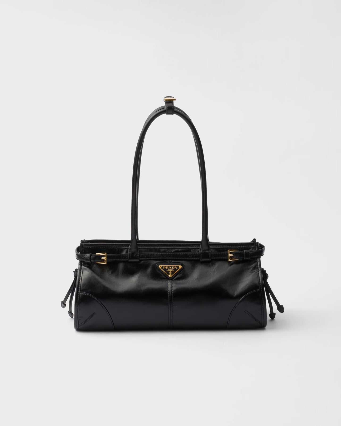 Bonnie medium black leather handbag