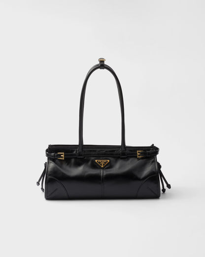 Bonnie medium black leather handbag