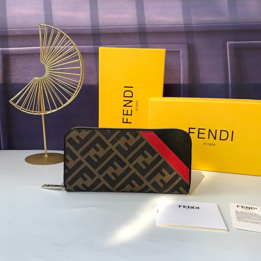 Portafoglio Zucca FF Jacquard marrone