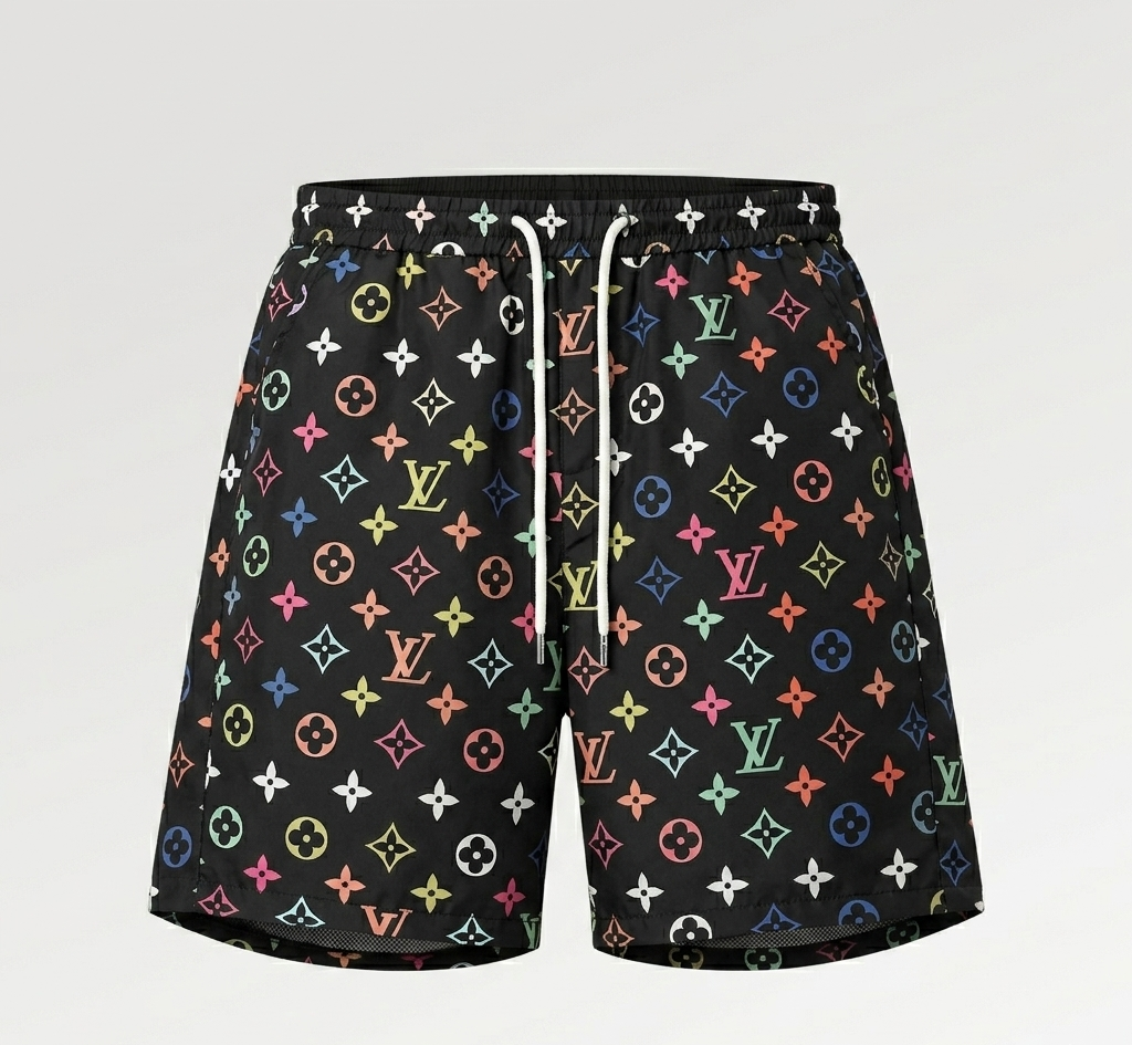 Black Multicolored Micro-Monogram Swimsuit