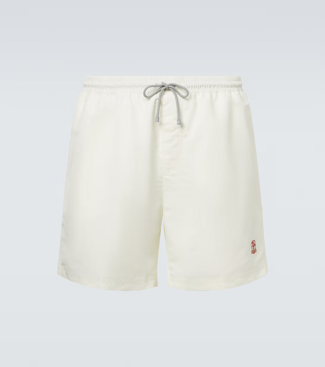 Costume da bagno bianco con logo rosso
