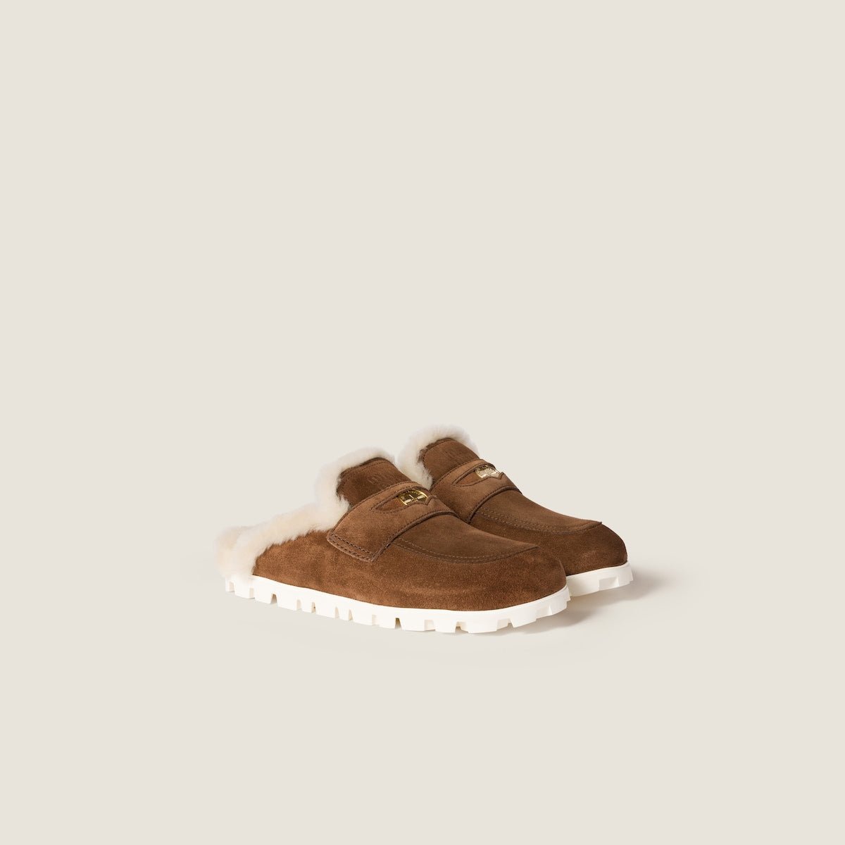 Cocoa suede clogs