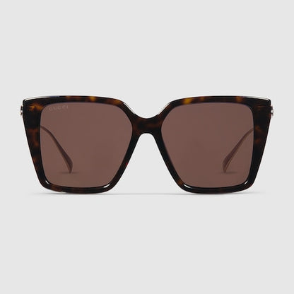 Occhiali da sole quadrati tartarugato marrone