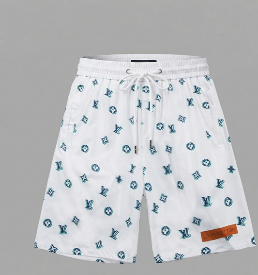 Costume da Bagno Heritage Monogram Bianco/Teal