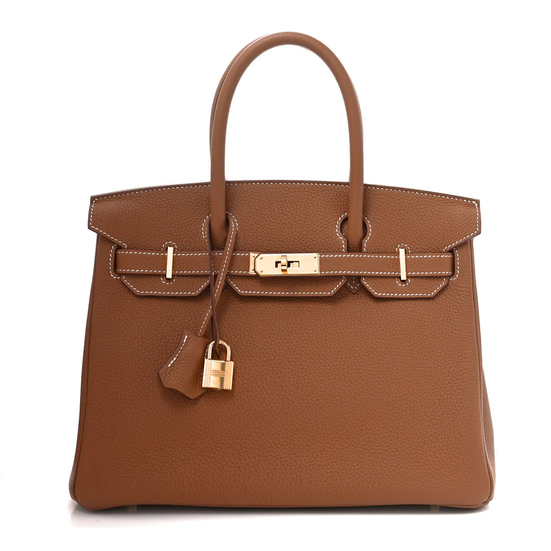 Birkin 25 Gold Togo mit goldfarbenen Beschlägen