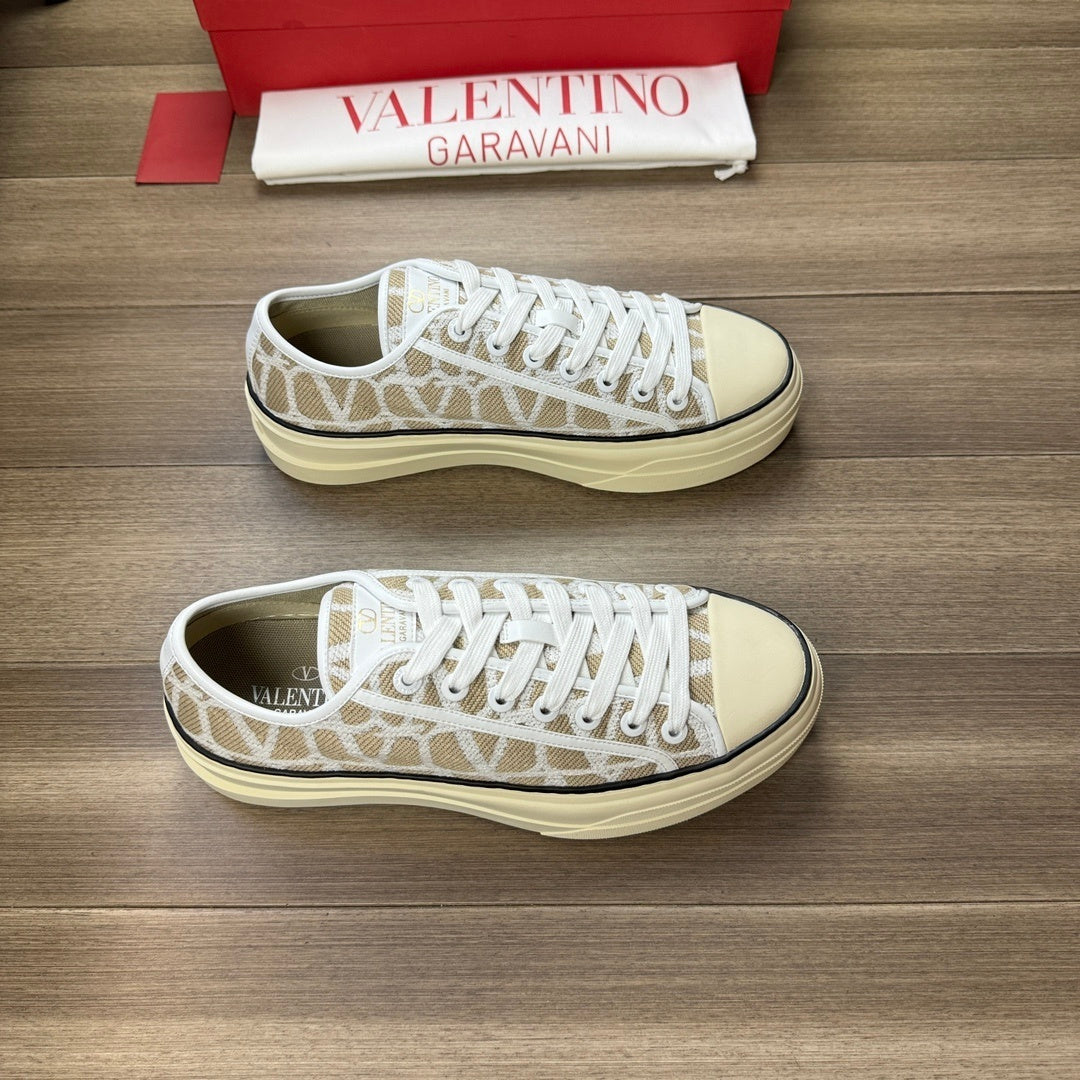 Sneakers Toile Iconographe Raffia Beige