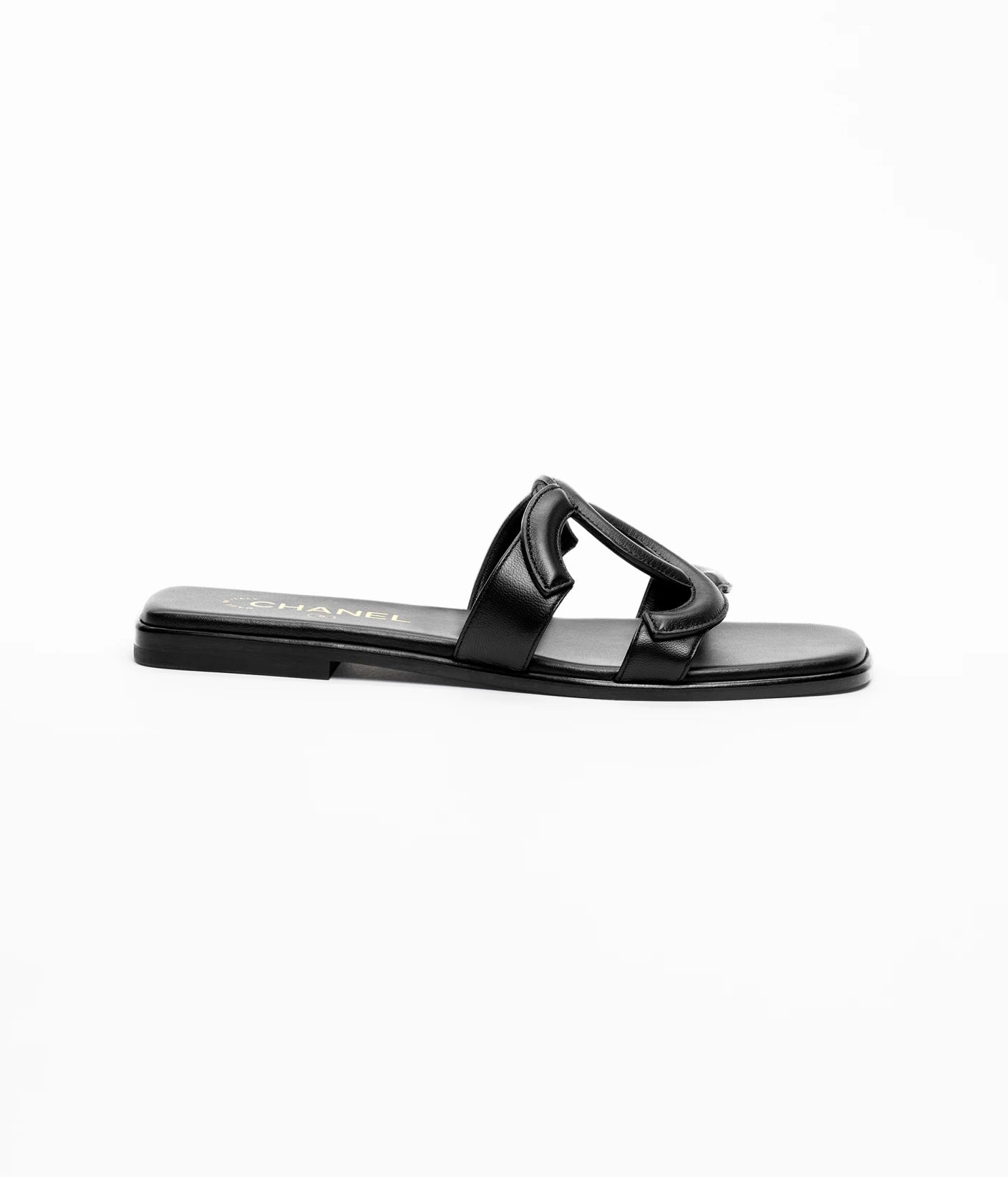 Sandali in pelle di agnello nera
