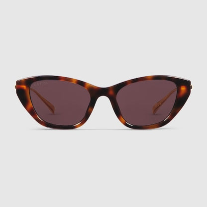 Occhiali da sole cat-eye marrone