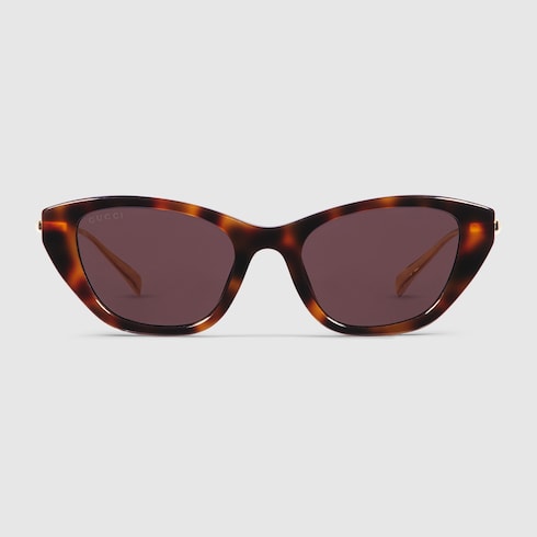Occhiali da sole cat-eye marrone