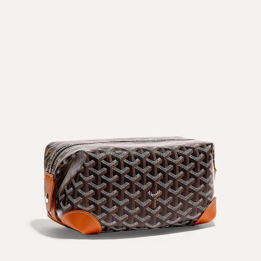 Bowling 25 Toiletry Bag Black & Tan