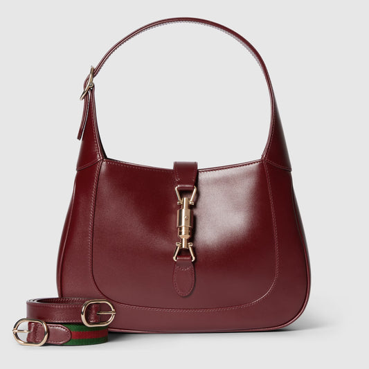 Borsa Jackie 1961 misura media in Pelle GG Rosso Ancora