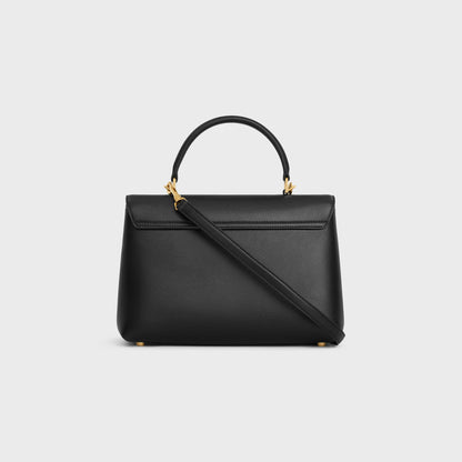 BORSA NINO MEDIA IN MORBIDA PELLE DI VITELLO GRANATA NERA