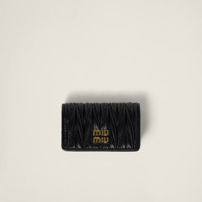 Portacarte in nappa nero