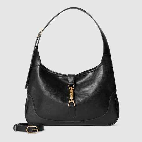 GG Jackie 1961 Schultertasche mittel aus schwarzem Leder