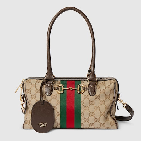 Mittelgroße Handtasche Beige und Braun