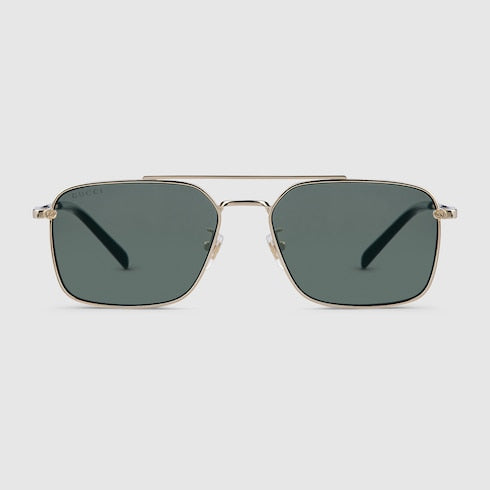 Men's light gold low bridge sunglasses