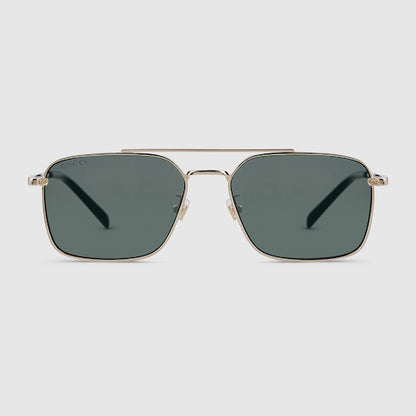 Men's light gold low bridge sunglasses