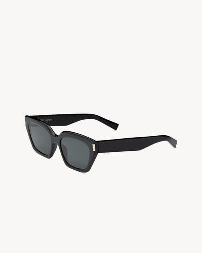 WOMEN'S GEOMETRIC CAT-EYE SUNGLASSES WITH BLACK ACETATE FRAME