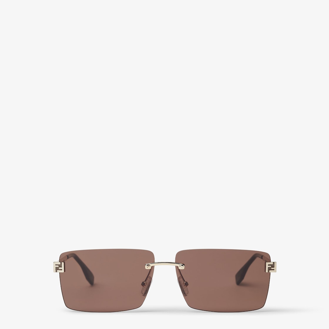 Sky Men's Gold-Tone Metal Sunglasses