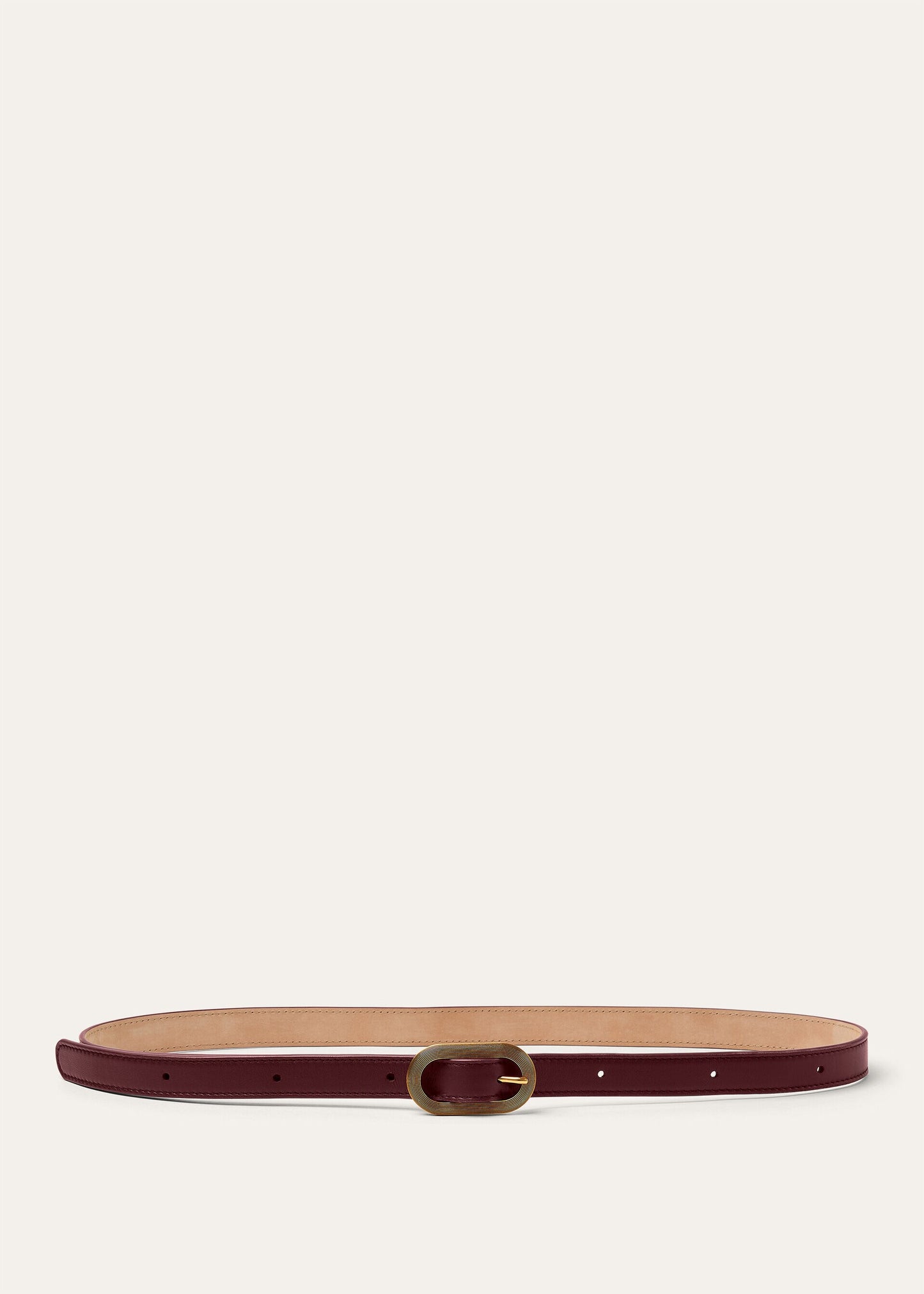Women's Guilloché Oxblood/Gold Finishing Belt