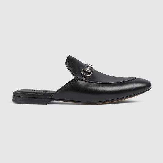 Herren-Pantolette mit schwarzem Leder-Morsetto