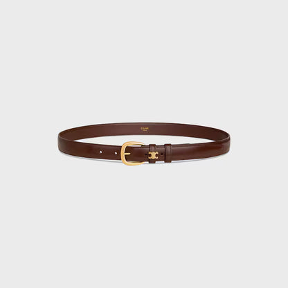 Cintura Vivienne da 25mm in pelle Taurillon Castagna donna