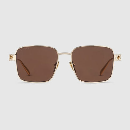 Occhiali da sole quadrati oro chiaro