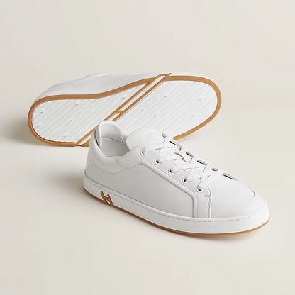White/gold kids' sneaker